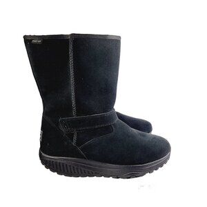 Skechers Shape Ups XF Bollard Womens 11 Black Toning Suede Winter Boots